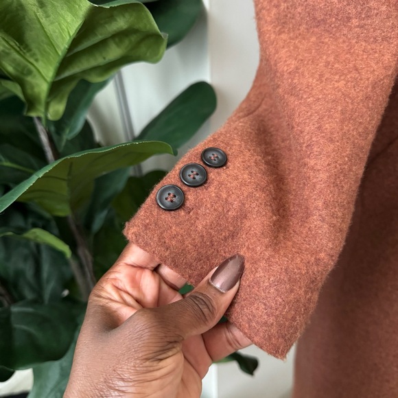 Rust Double-Breasted Coat - Picture 10 of 13